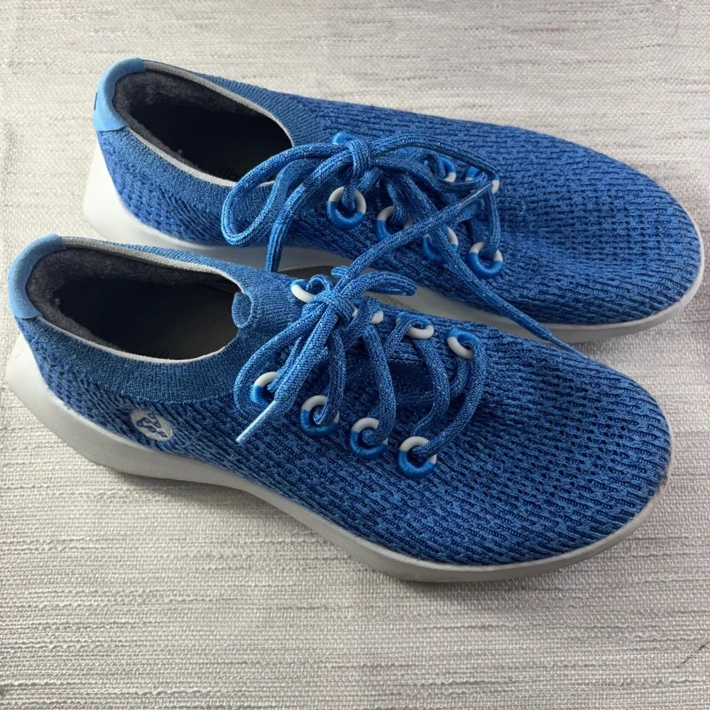 Allbirds Tree Dasher 2 Blue Knit Running‎ Shoes Womens Size 9.5 TD2 Sneakers